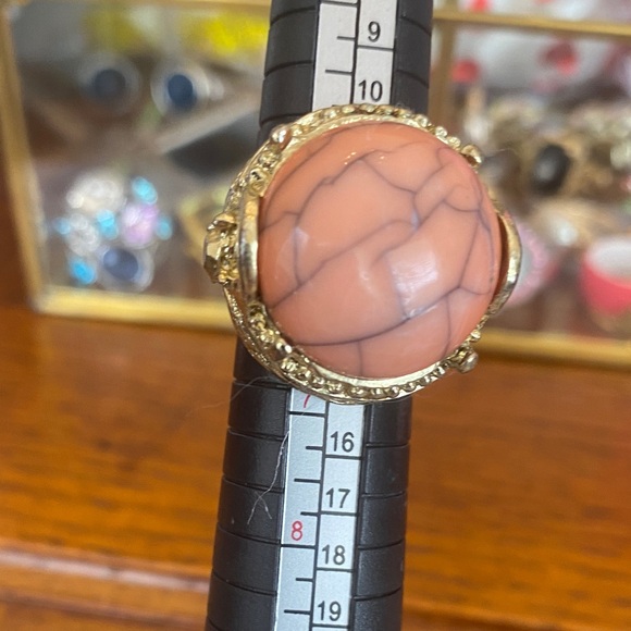 Fashion Jewelry Jewelry - Fashion Jewelry Gold and Coral Ring